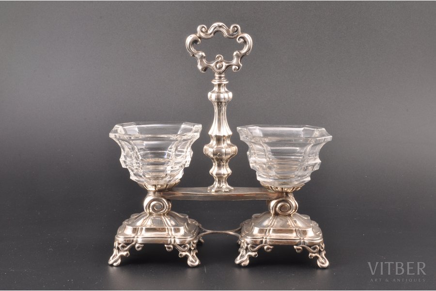 посуда для специй, серебро, 950 проба, 19-й век, (общий) 379.80 г, Франция, h 17 см