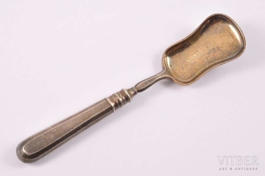 spoon, silver, "Scoop", 84 standard, 51.10 g, 17 cm, 1899-1903, St. Petersburg, Russia