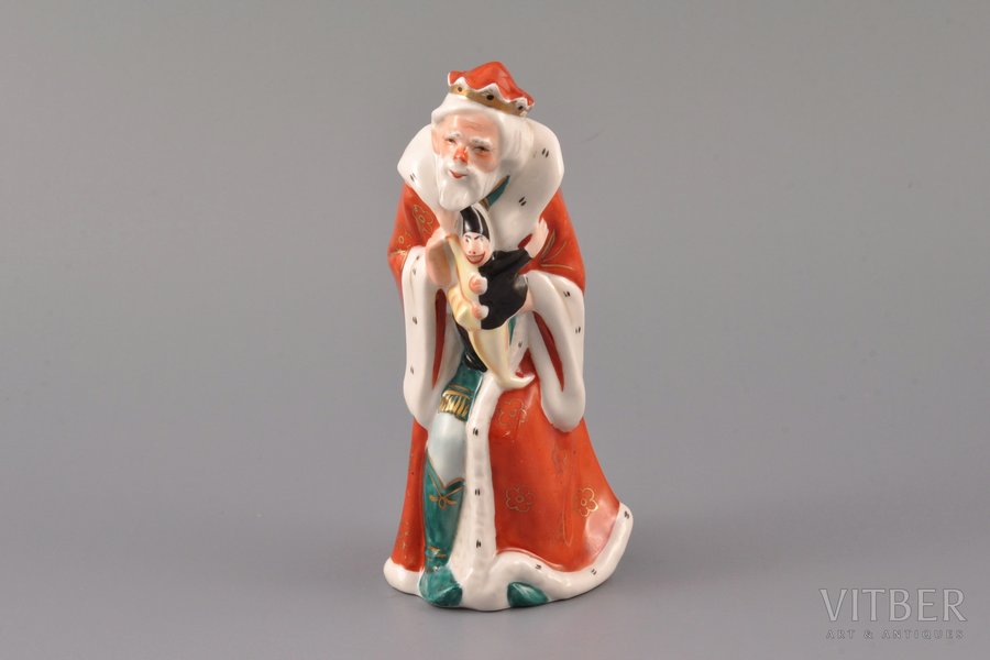 figurine, Tsar Goroh, porcelain, Riga (Latvia), USSR, Riga porcelain factory, molder - Rimma Pancehovskaya, the 50ies of 20th cent., 13.7 cm, first grade