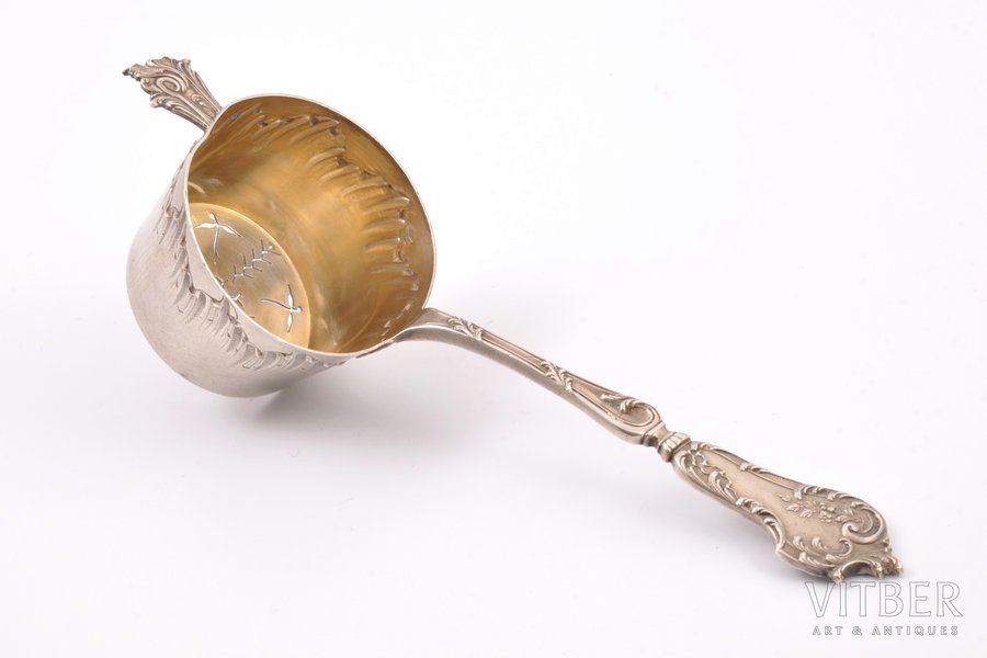 sieve spoon, silver, 950 standard, 38.85 g, 14.5 cm, France