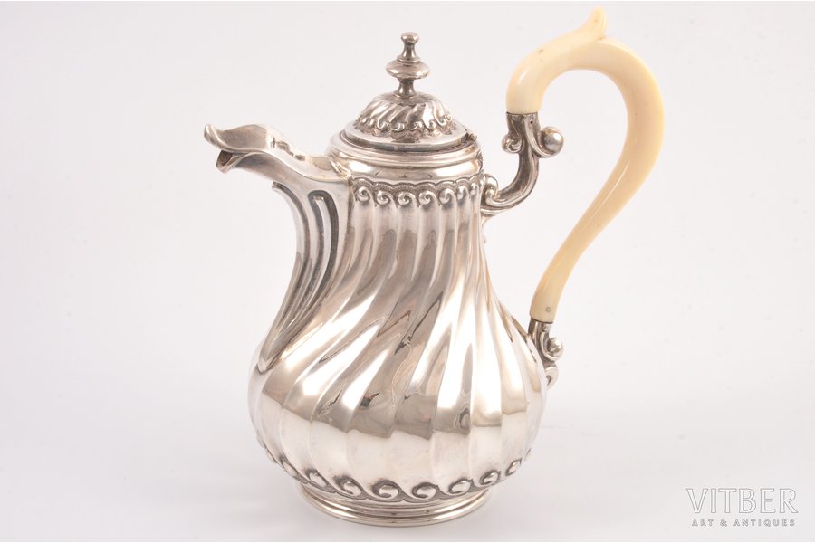 cream jug, silver, 950 standart, the border of the 19th and the 20th centuries, (total) 269 g, France, h 16 cm