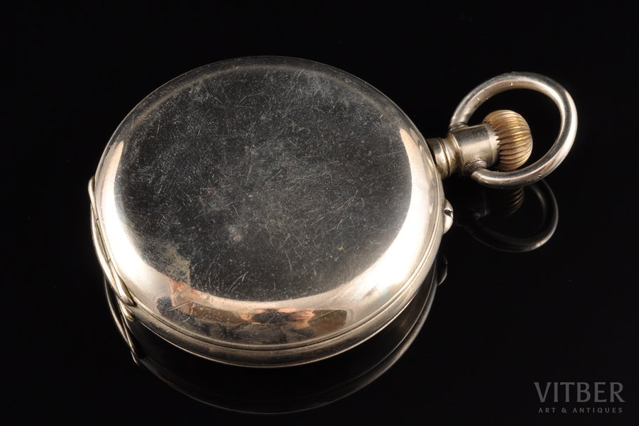 pocket watch, "Павелъ Буре (Pavel Buhre)", Switzerland, the beginning of the 20th cent., metal, 7 x 5.5 cm, Ø 45 mm, working well