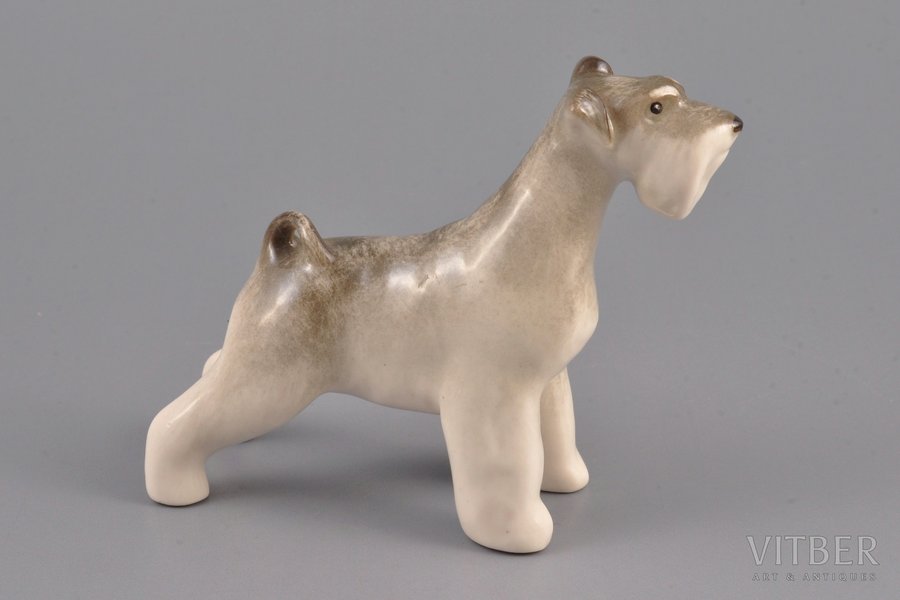 figurine, Terrier, porcelain, USSR, LFZ - Lomonosov porcelain factory, 8.4 cm