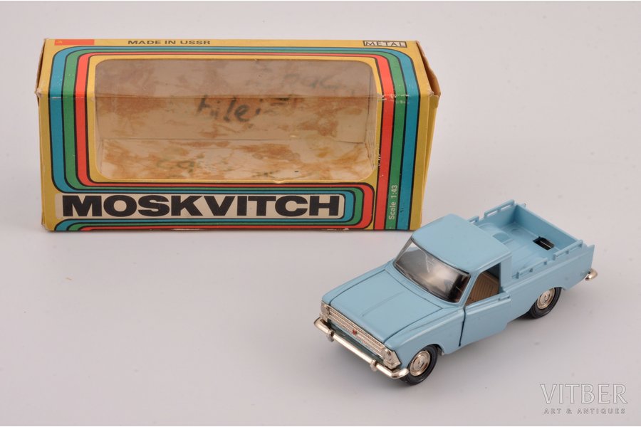 car model, Moskvitch pickup Nr. A19, metal, USSR, 1978