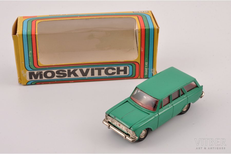 auto modelis, Moskvič 426 Nr. A3, SARKANĀ KRASA SALONS (RETUMS), metāls, PSRS, 1984 g.
