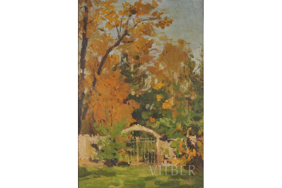 Витолс Эдуардс (1877 – 1954), Осень, 1904 г., картон, масло, 35.4 x 24.5 см
