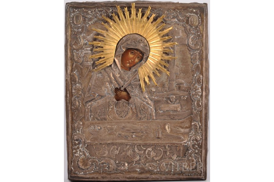 icon, Our Lady of Akhtyr, with...