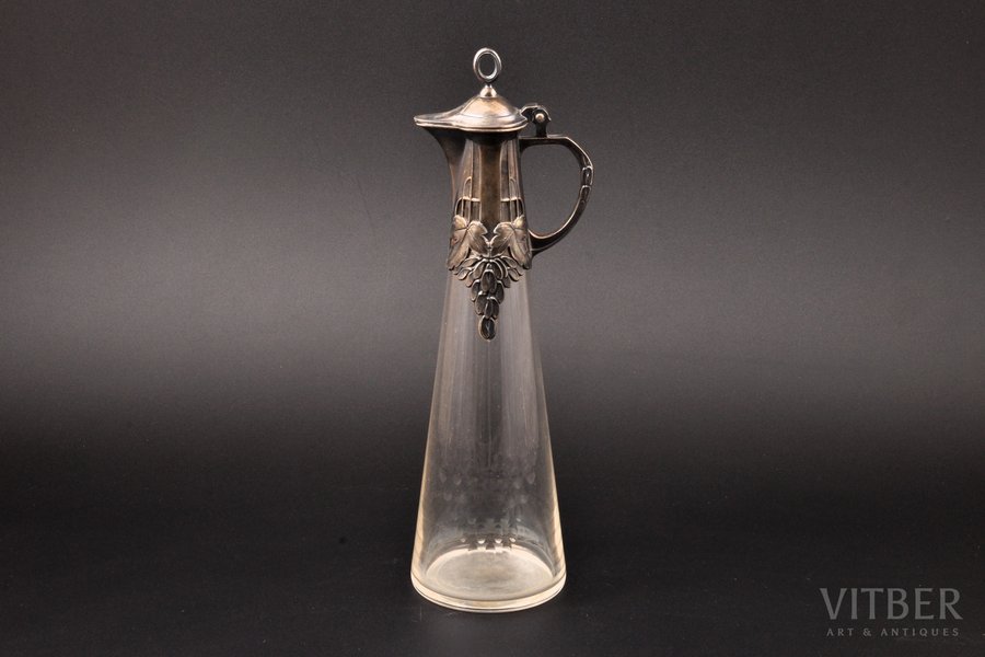 carafe, Art Nouveau, Württembergische Metallwarenfabrik, Germany, the border of the 19th and the 20th centuries, h 27 cm