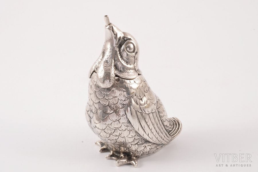 флакон для духов, серебро, 111.10 г, h 9.5 см, 18-й век, Франция