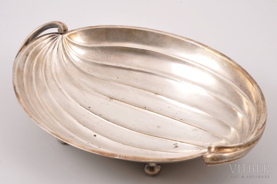candy-bowl, Fraget N Plaque, silver plated, Russia, Congress Poland, the beginning of the 20th cent., 28 x 19.5 cm