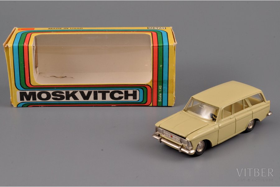 auto modelis, Moskvič 427 Nr. A4, melnā apakšdaļa, metāls, PSRS, ~ 1976 g.
