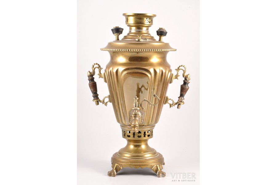 samovar, Tulpatronzavod (Tula patron factory), small size, USSR, the 20ties of 20th cent., h 37.5 cm, weight 3000 g