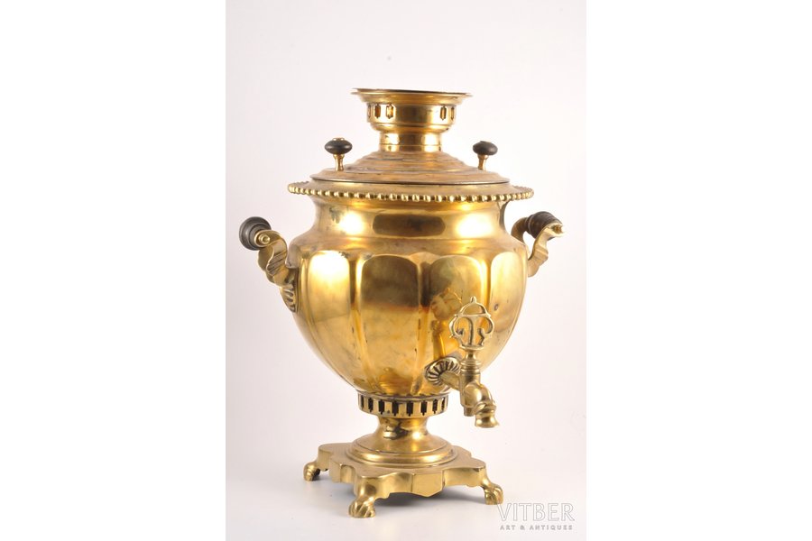 samovar, manufactory of heirs of N. A. Vorontsov, Tula, Russia, the beginning of the 20th cent., h 41.5 cm, weight 4700 g