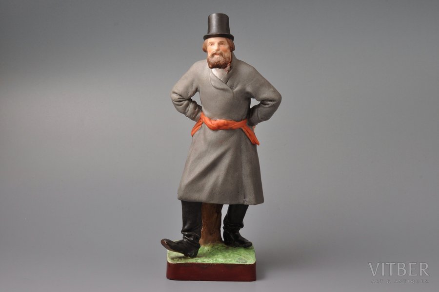 statuete, Dejojošs vīrietis, porcelāns, Krievijas impērija, Gardnera manufaktūra, ~1890 g., h 25 cm