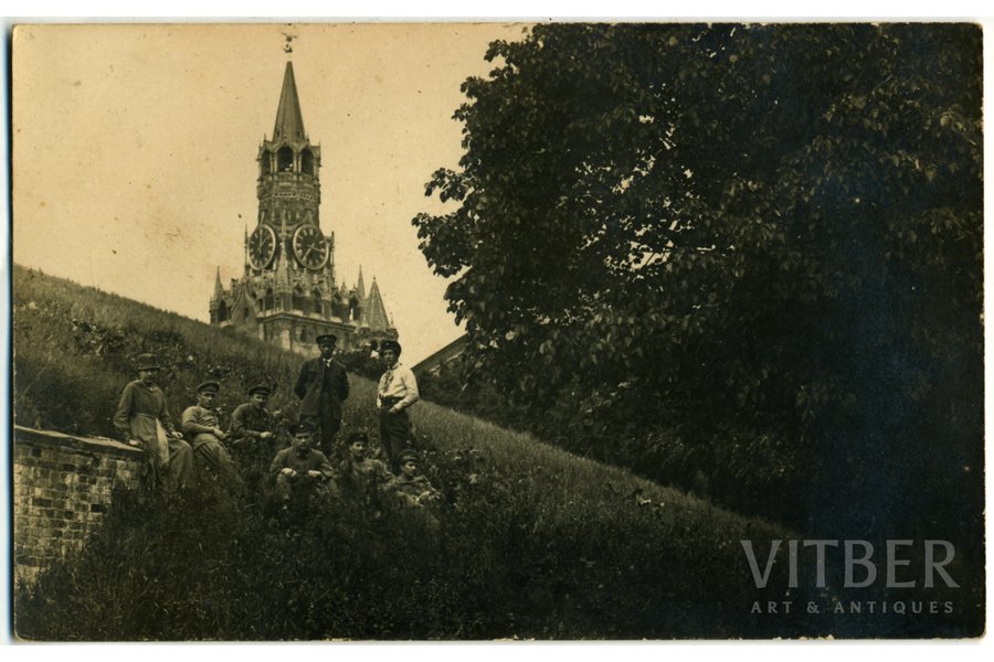 photography, Moscow, Kremlin, Red Army soldiers, Russia, beginning of 20th cent., 13,6x8,6 cm