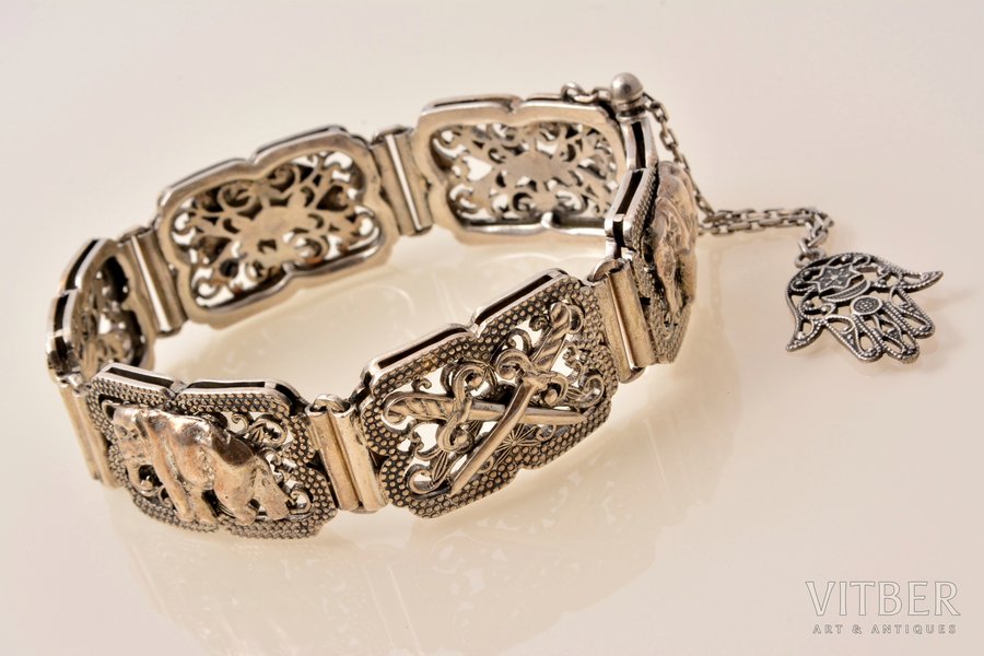 a bracelet, silver, 925 standard, 59.82 g., the item's dimensions 20 cm