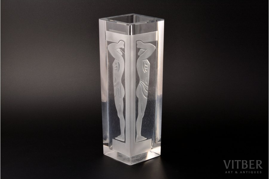 vase, "Atlas", Leningrad Art Glass Factory, by A. A. Astvitsaturian, USSR, the 60-70ies of 20th cent., 24.4 cm