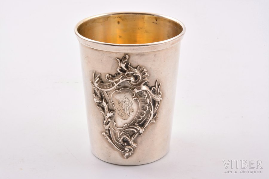 goblet, silver, 950 standard, 57.15 g, h 8 cm, Ø 6.6 cm, France