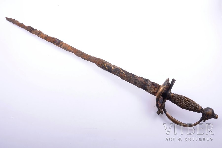 zobens, augstākā ranga virsnieku sastāvs, asmens garums 51.8 cm, kopējais garums 68 cm, Krievijas impērija, 18. gs. sākums