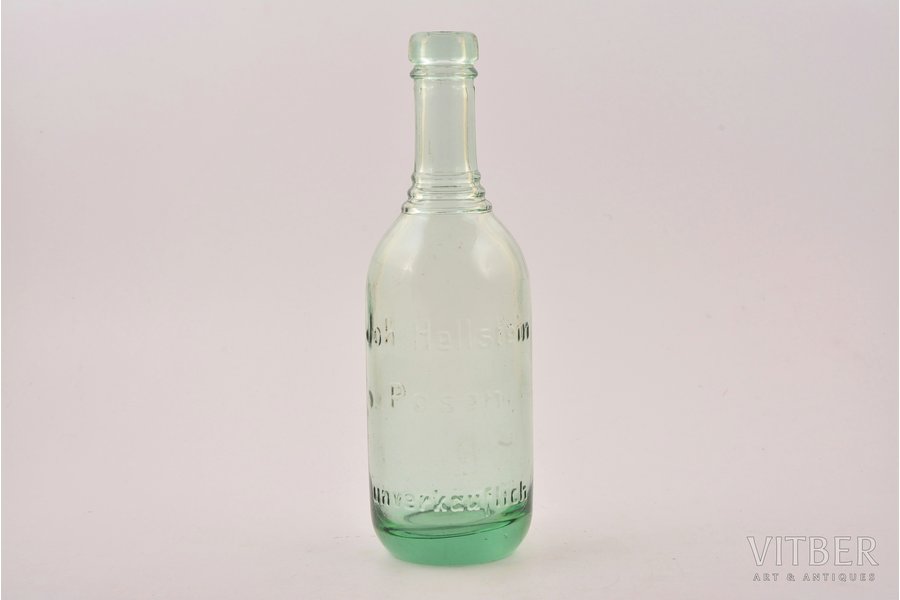 бутылка, Joh. Hellstein, Posen, Германия, 22.1 см, надписи на донышке "D b U., 0 35 l, 42"