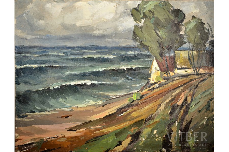 Krieviņš Aleksandrs, in Lapmežciems, canvas, oil, 55.5 x 72 cm