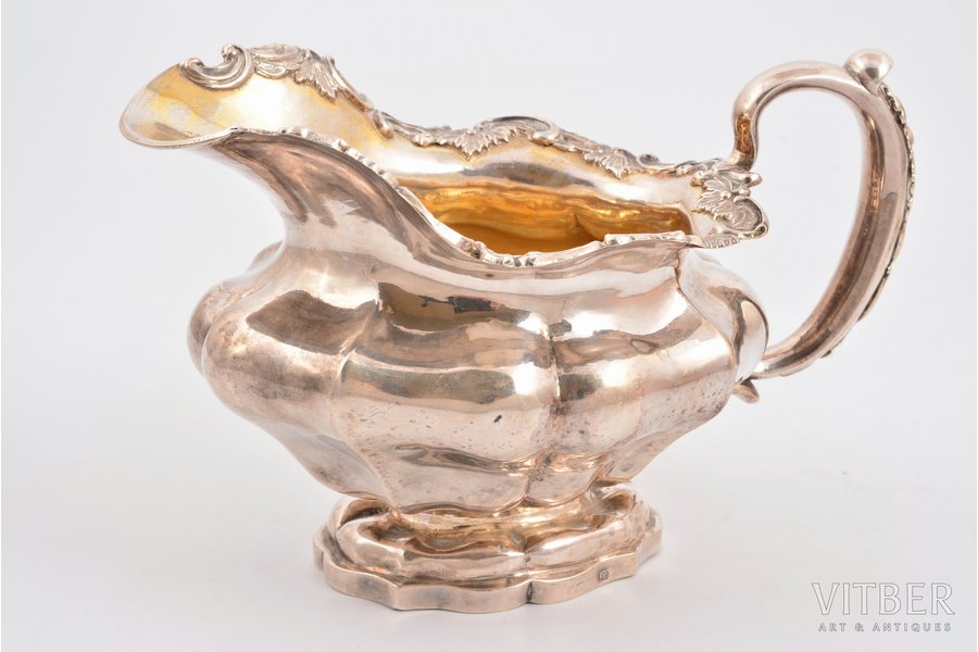 cream jug, silver, 84 standard, 239.65 g, h 11.3 cm, 1846, St. Petersburg, Russia