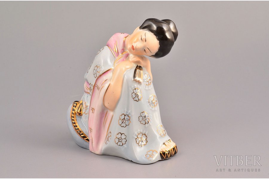 figurine, Chio Chio San, porcelain, Riga (Latvia), USSR, Riga porcelain factory, molder - Rimma Pancehovskaya, the 50ies of 20th cent., 9.3 cm, first grade