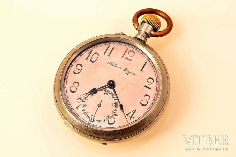 карманные часы, "Павелъ Буре", Российская империя, начало 20-го века, металл, Ø 57 мм, в рабочем состоянии, механизм работает исправно