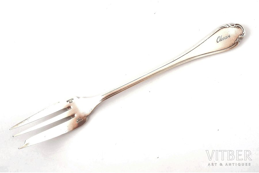 fork, from ship "Okean", Christofle, France, metal, Russia, the beginning of the 20th cent., 25.3 cm