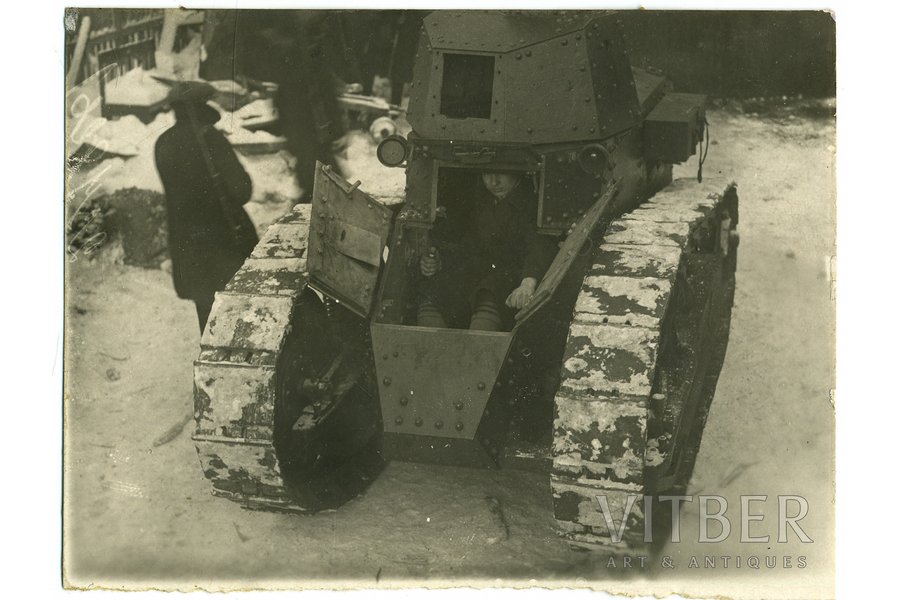 фотография, танк Reno FT 17, СССР, 20-30е годы 20-го века, 10x7,5 см