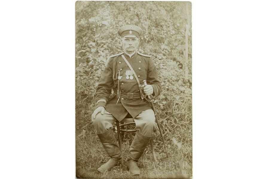 fotogrāfija, Urjadņiks (policists), Krievijas impērija, 20. gs. sākums, 13,8 x 8,8 cm