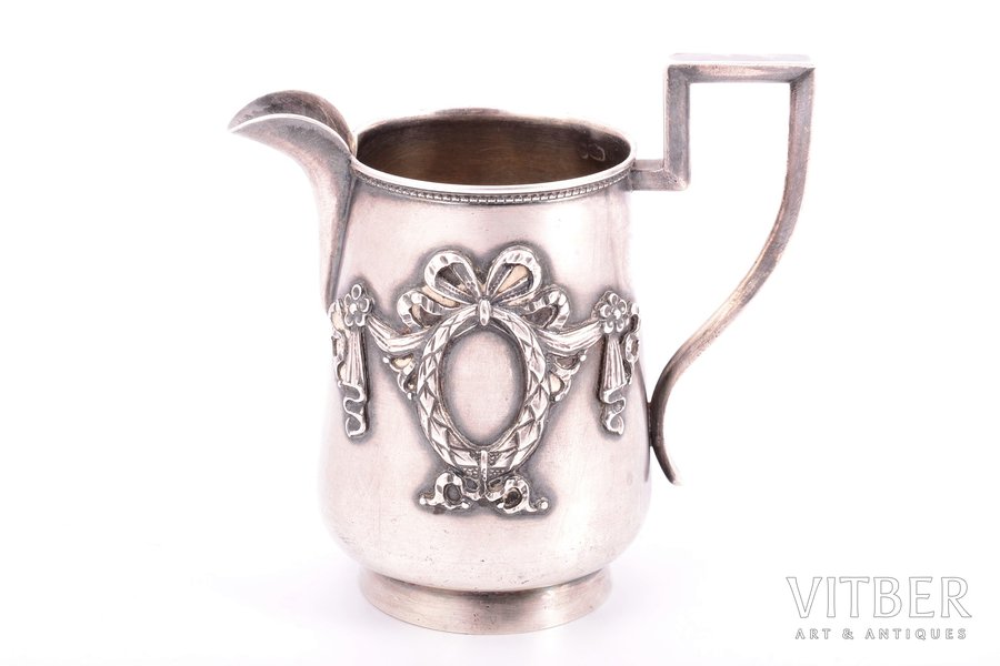 cream jug, silver, 875 standard, 115.90 g, h 9.9 cm, Latvia