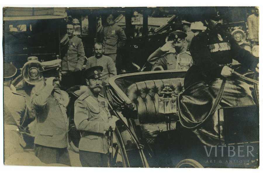 фотография, Рига, визит Николая II, Российская империя, начало 20-го века, 13,8x8,6 см
