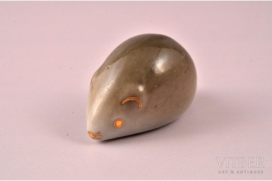 figurine, Mouse, porcelain, Riga (Latvia), 3.6 cm