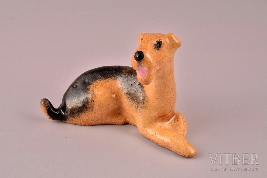 figurine, Dog, author's work, porcelain, Riga (Latvia), 5.8 cm