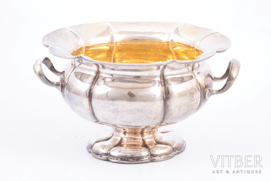 sugar-bowl, silver, 84 standard, 207.35 g, 15 x 13.5 x 8.7 cm, 1863, St. Petersburg, Russia