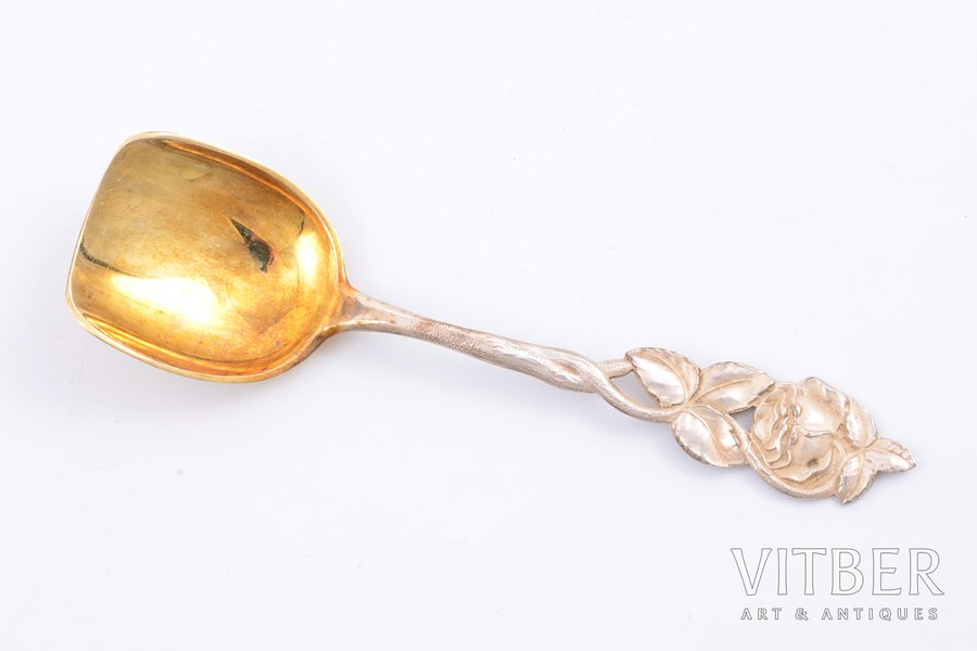 spoon, silver, 813 H standard, 10.55 g, gilding, 9.8 cm, Kultakescus, Finland