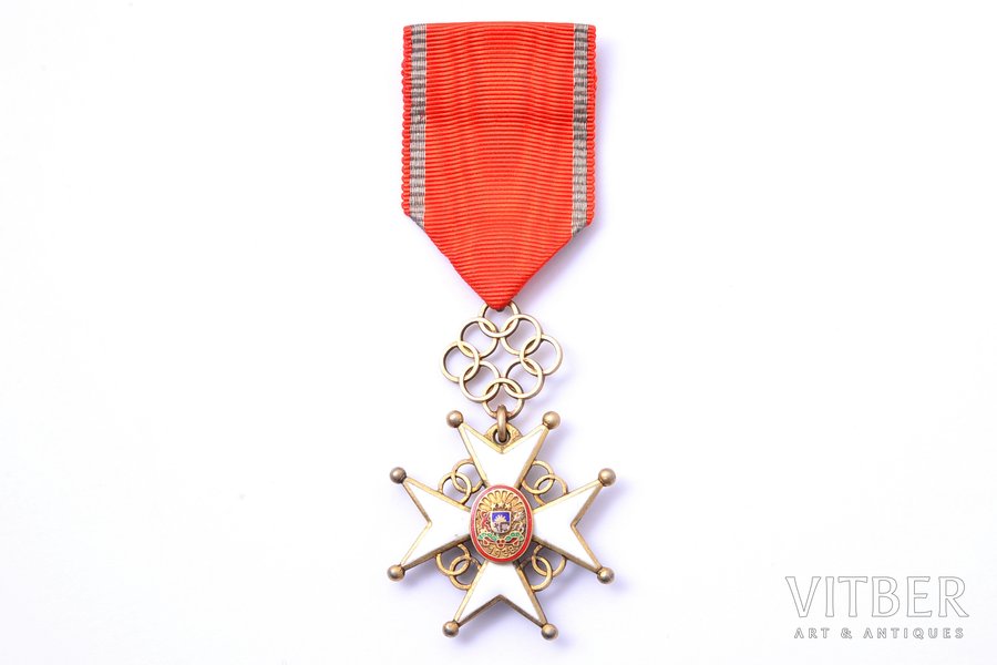 орден, Крест Признания, 5-я степень, серебро, Латвия, 1938-1940 г., 62.2 x 37.7 мм