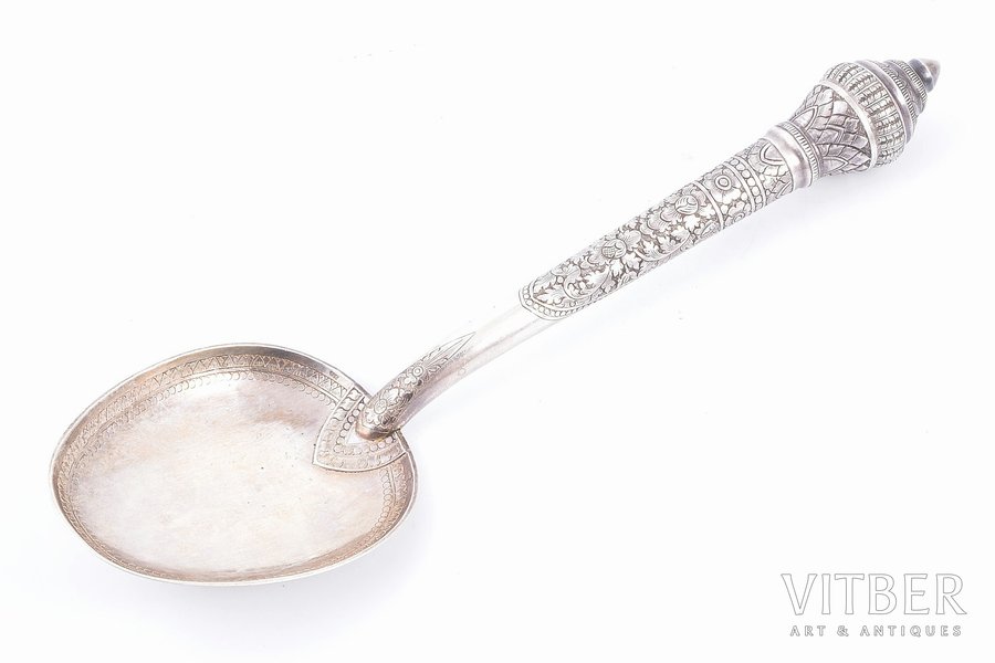 serving spoon, silver, 900 standart, 119.25 g, 29.1 cm