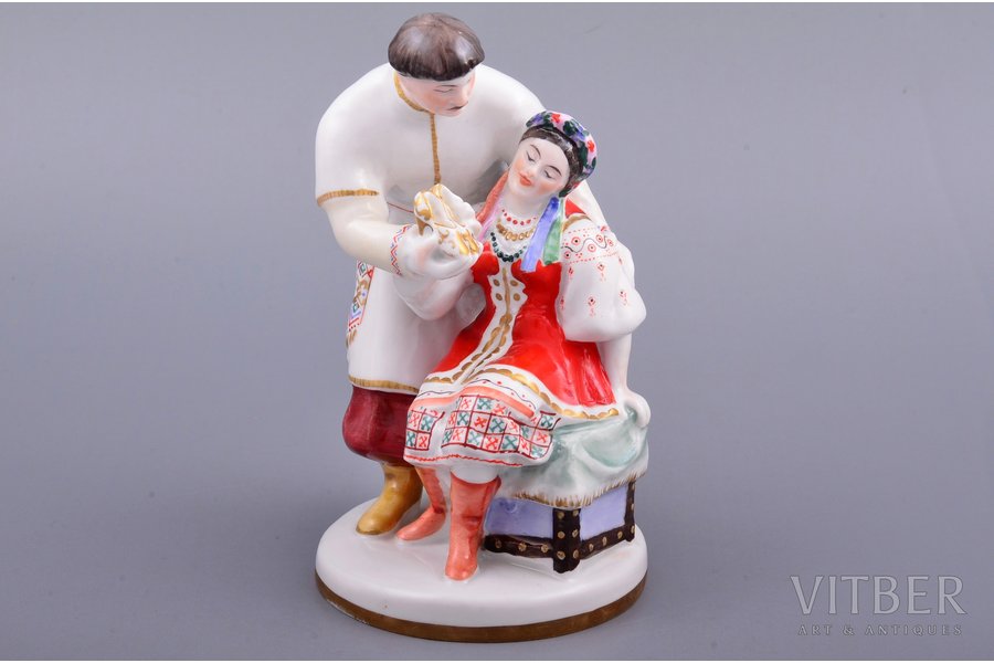 figurine, Cherevichki, porcelain, USSR, LFZ - Lomonosov porcelain factory, molder - B.Y. Vorobyev, the 60ies of 20th cent., h 13.7 cm, first grade