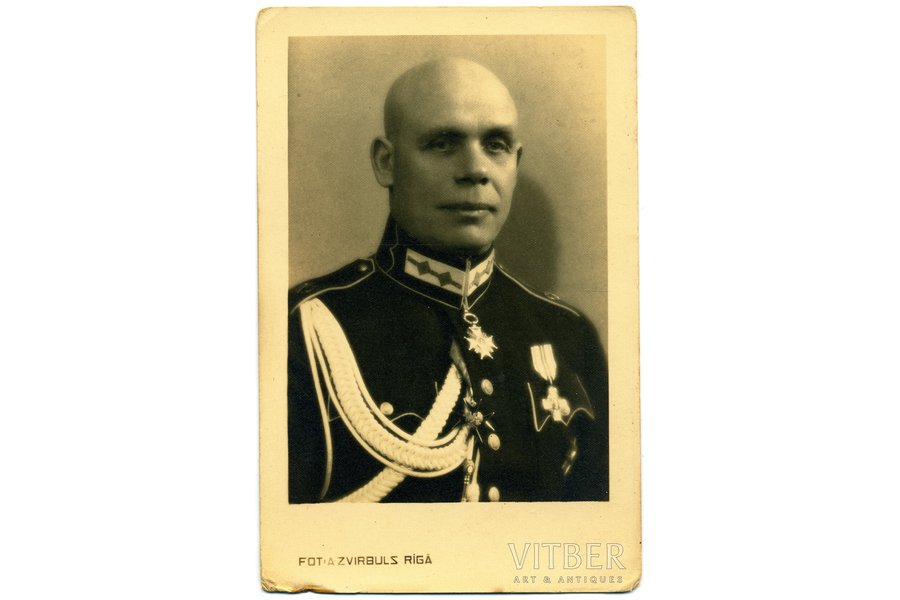 photography, Kristap Frickaus - Sigulda 7th Infantry Regiment's Commander, Colonel, Public figure. Head of Jelgava city (a mayor 1938-1940, Head of the city 1941-1944), Latvia, 20-30ties of 20th cent., 13,8 x 9 cm