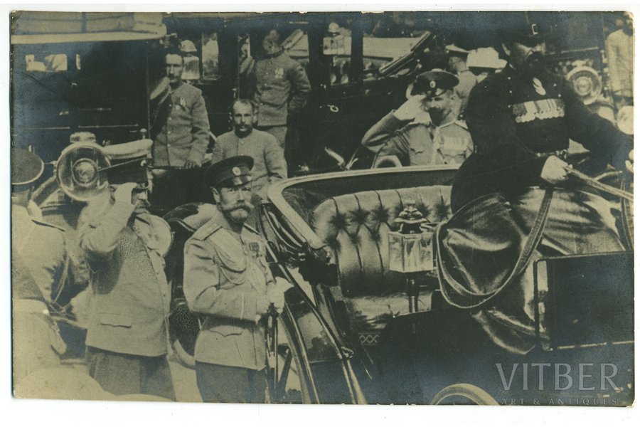 фотография, Рига, визит Его Высочества Царя Николая II, Латвия, Российская империя, начало 20-го века, 13,8 x 8,8 см