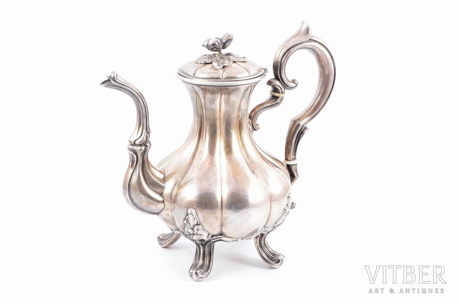 coffeepot, silver, 950 standard, (total weight of item) 664.70, 22.4 cm, France