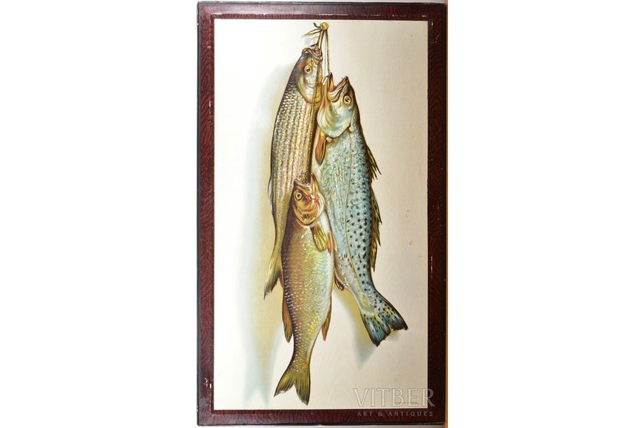 Хаимович Г. А. (Chaimowitsch G.A.), Рыбы, 60.7 x 35.6 см, Санкт-Петербург, репродукция на металле