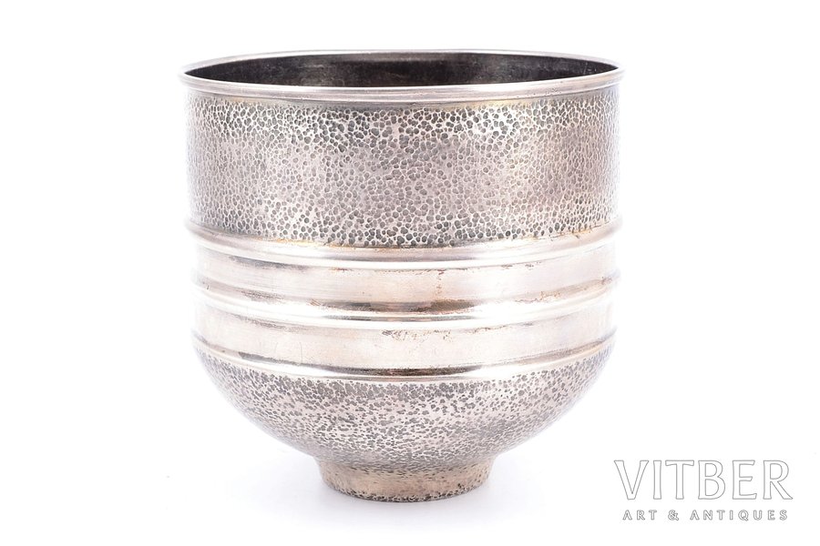 ваза, серебро, 950 проба, 166.35 г, h - 10.3 см, Ø 10.5 см, Греция
