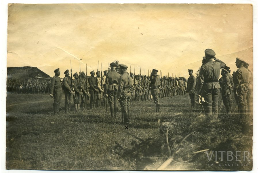 photography, Latvian riflemen, Latvia, Russia, beginning of 20th cent., 16,6x10,5 cm