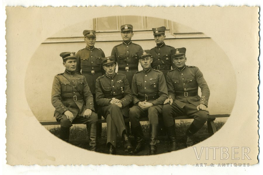 фотография, кавалер Военного ордена Лачплесиса Урбанс, Латвия, 20-30е годы 20-го века, 13,4x9,4 см