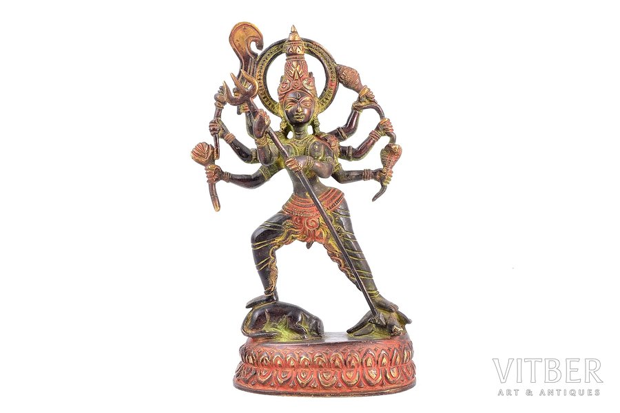 figurine, Kali, bronze, h - 19.7 cm, weight 926.95 g.