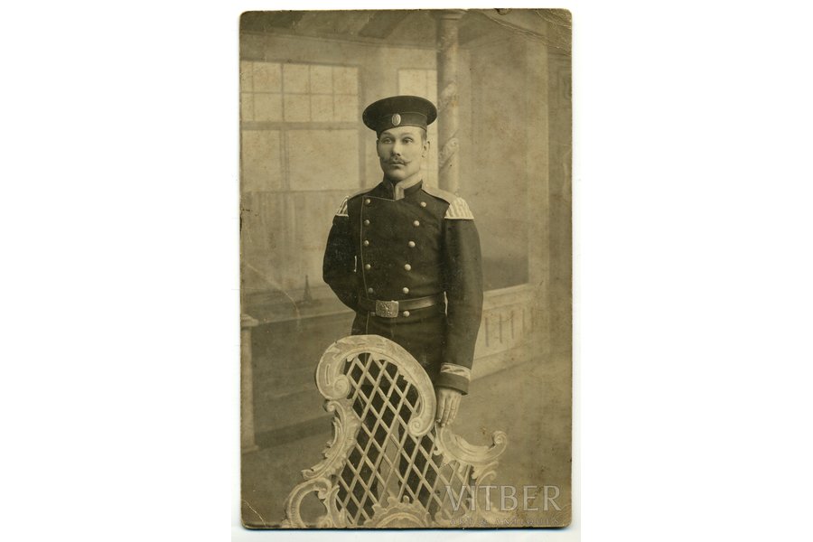photography, military musician, Russia, beginning of 20th cent., 13,6x8,6 cm
