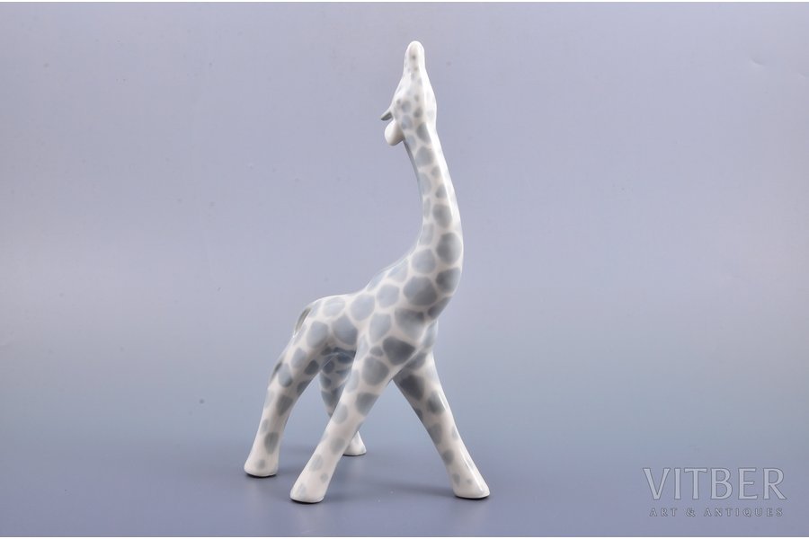 figurine, Giraffe, porcelain, Riga (Latvia), USSR, Riga porcelain factory, the 60ies of 20th cent., 25.2 cm